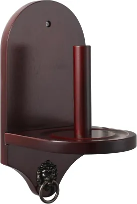 Pool Accessory: Wall Mounted Wood Cone Chalk Holder, Mahogany Finish