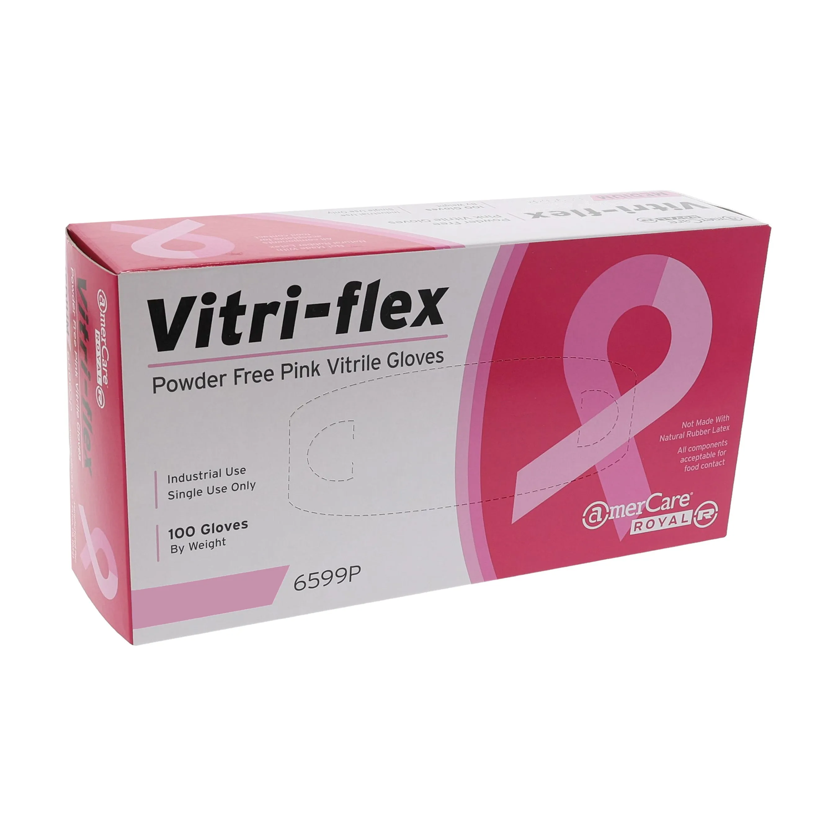 Powder-Free Vitrile Vitri-Flex Disposable Pink Glove Samples