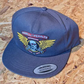 Powell-Peralta Winged Ripper Snapback Cap grey