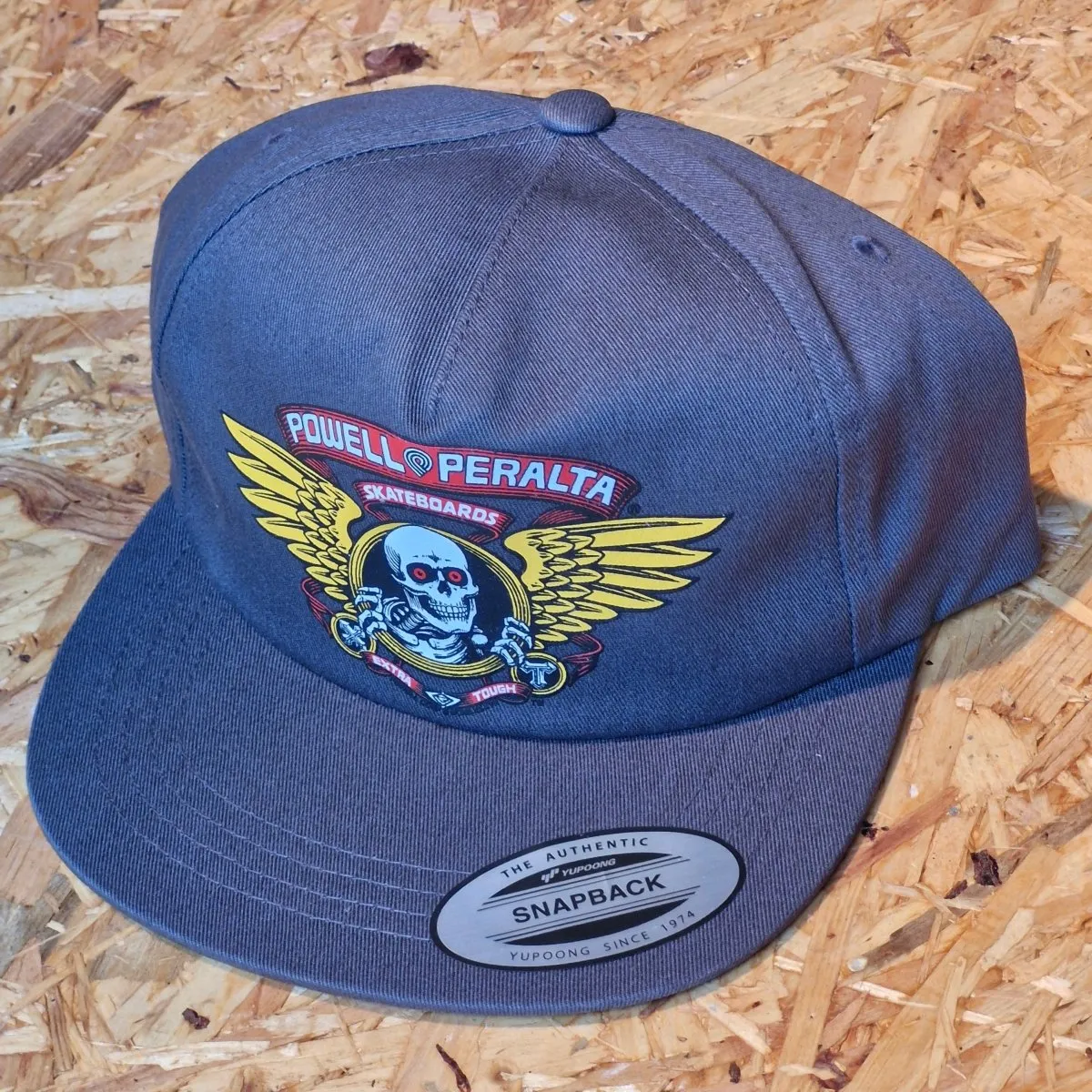 Powell-Peralta Winged Ripper Snapback Cap grey