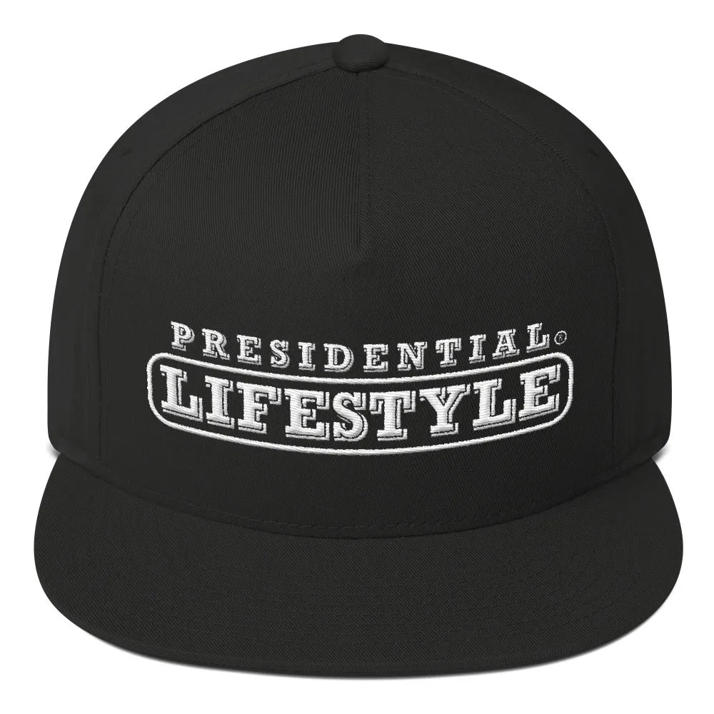 Presidential Lifestyle® Logo White P On Back  | Flat Bill Cap