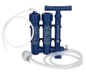 Pro Water Purifier Water Purification System for Survival - High-Volume Hand Pump Portable Water Filter for Group Camping, Backpacking, Emergency Preparedness - 3-Stage Water Filtration System