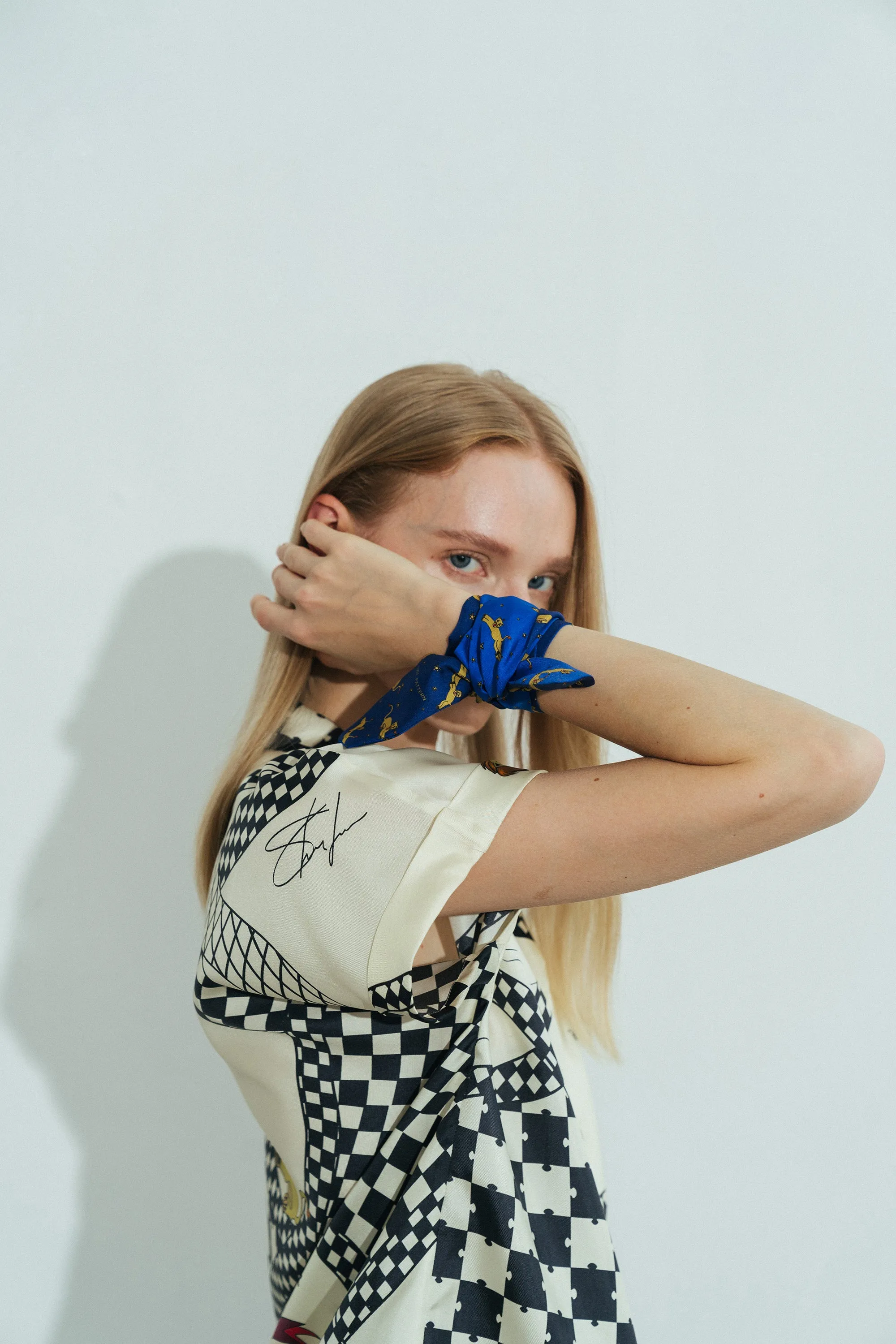 "Journey" Silk Twilly Scarf by SHANTALL LACAYO