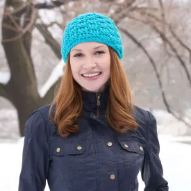 Red Heart Basketweave Crochet Hat