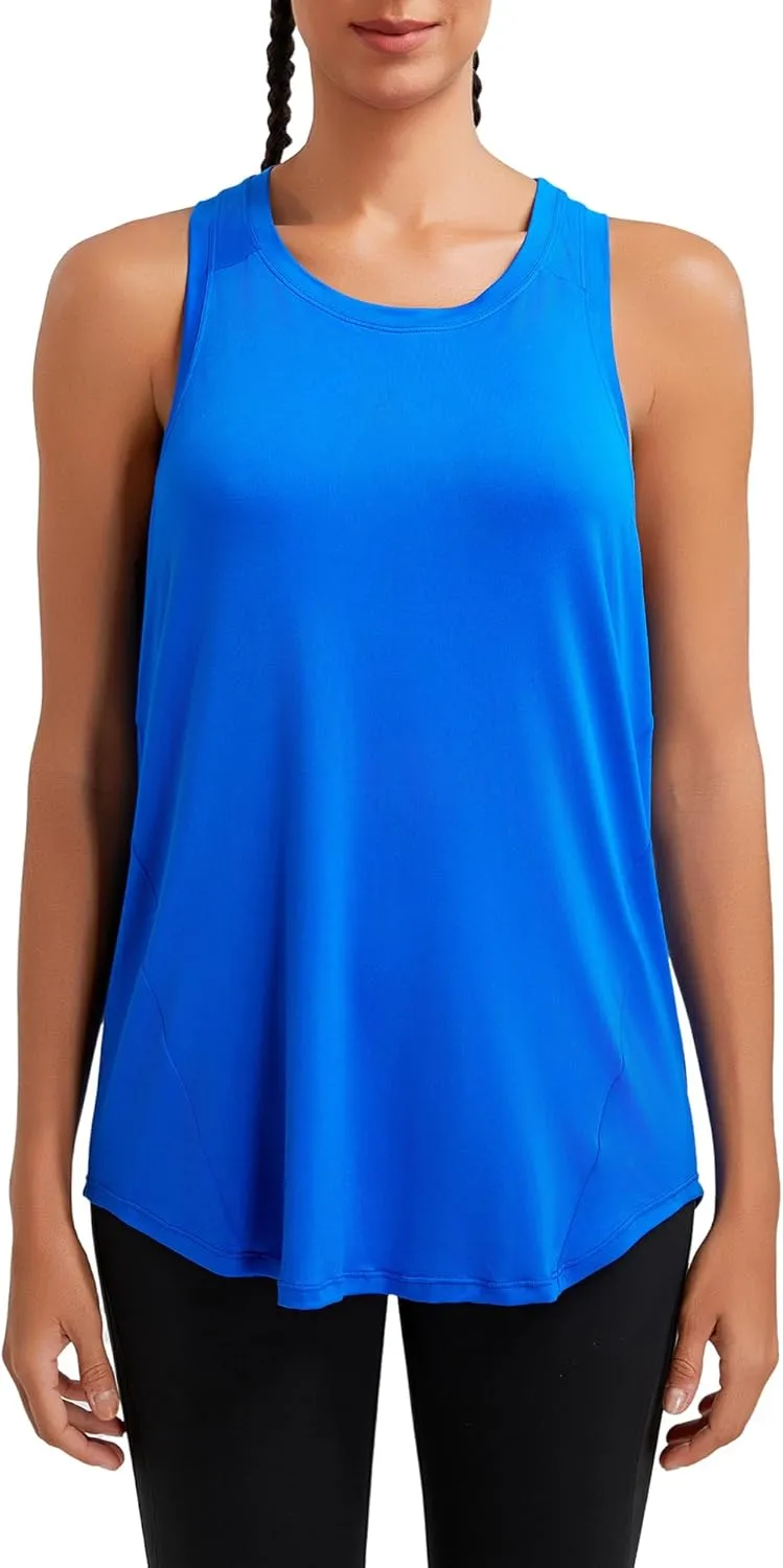 RUNNING GIRL Racerback Running Yoga Athletic Tank Tops for Women, Sleeveless Workout Tank Tops Woman Tennis Shirts