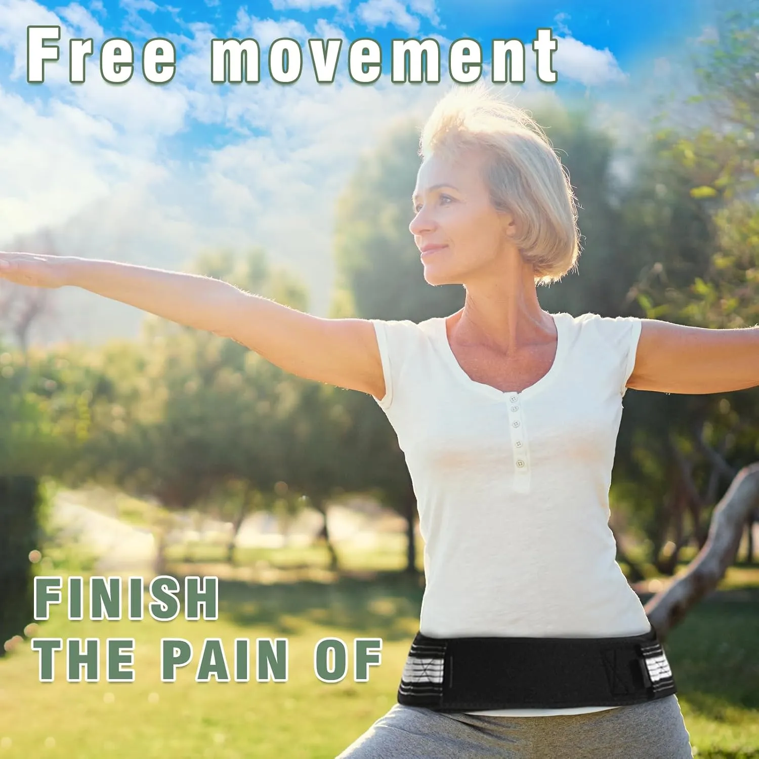 Sacroiliac Si Belt Men Women, Sacroiliac SI Joint Belt,Breathable Non-Slip Pelvic and lumbar Support Brace for Men and Women-Support Brace Eases Pain from Sciatica, Pelvic, Lumbar, Nerve, and Leg Discomfort