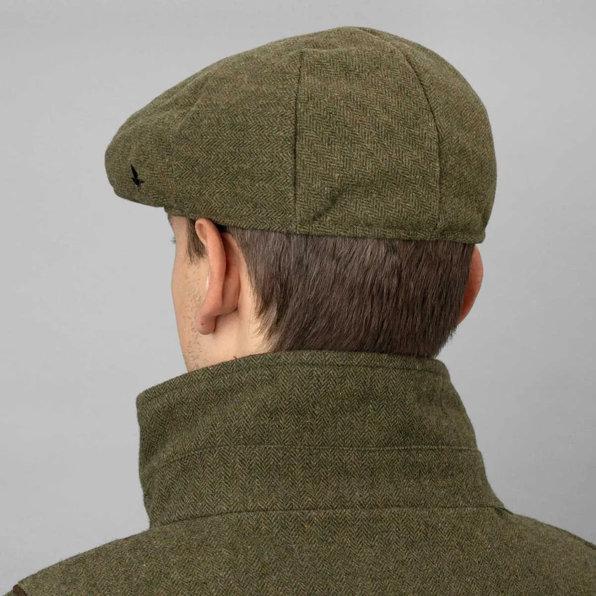 SEELAND Hillside Sixpence Flat Cap - Moss Green