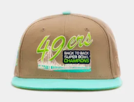 Shoe Palace Exclusive Winter Wonderland San Francisco 49ers 59Fifty Mens Fitted Hat (Beige/Blue)