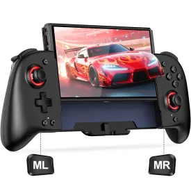 Switch Controllers Compatible with Nintendo Switch/OLED, One-Piece Joypad Controller Replacement for Switch Pro Controller with 9 Lights Color, Switch Remote for Users Who Prefer Handheld Mode