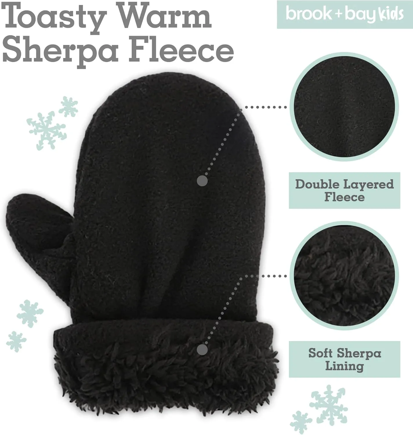Toddler Hat & Glove Set - Baby Fleece Winter Hat and Mittens for Infant Kids