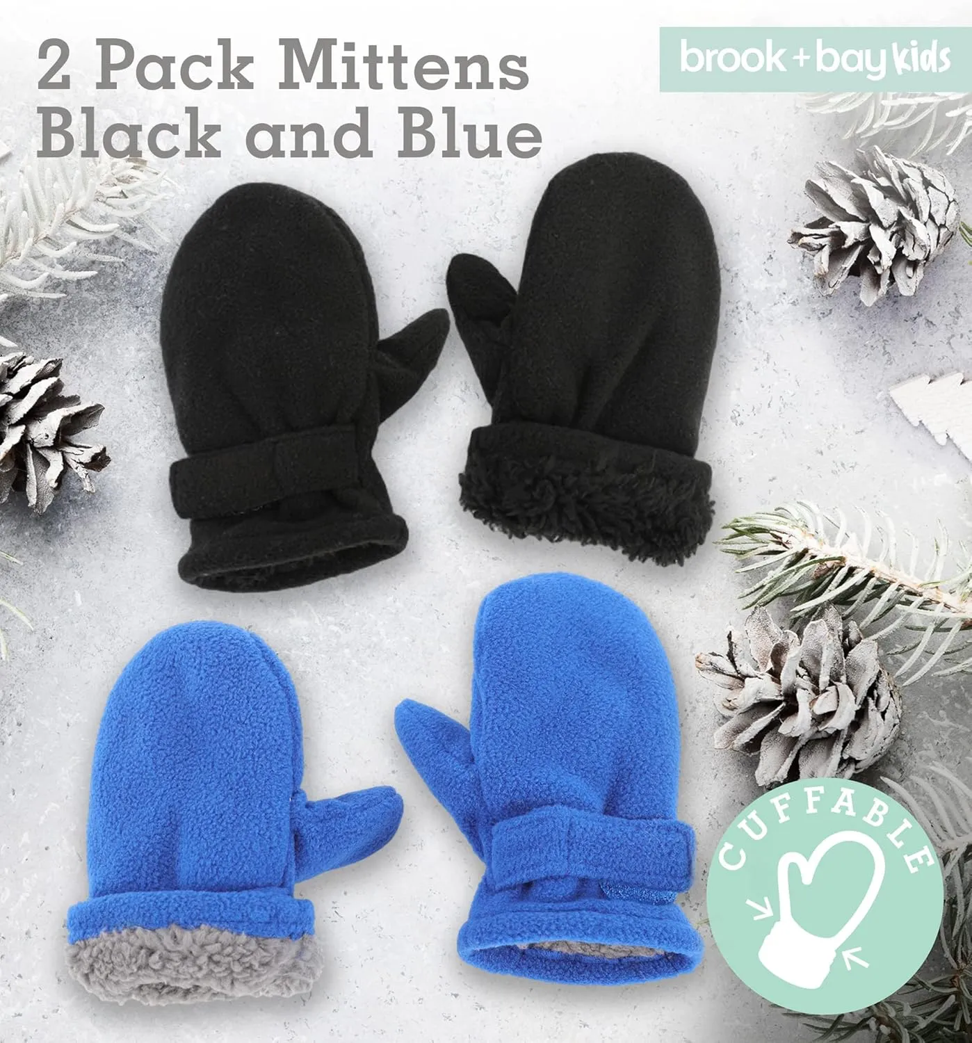 Toddler Hat & Glove Set - Baby Fleece Winter Hat and Mittens for Infant Kids