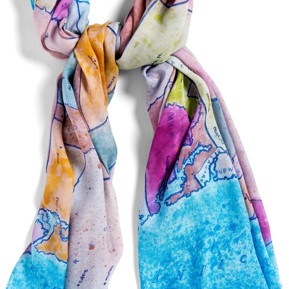 [us map]  [jumbo oblong scarf]