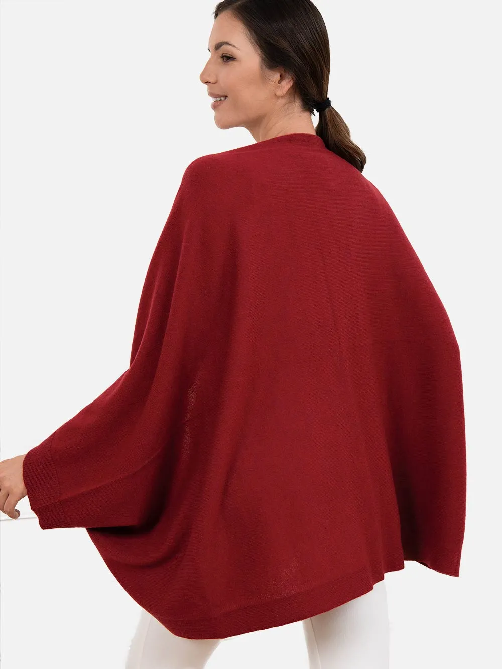 Wine Red Wearable Cashmere Wrap