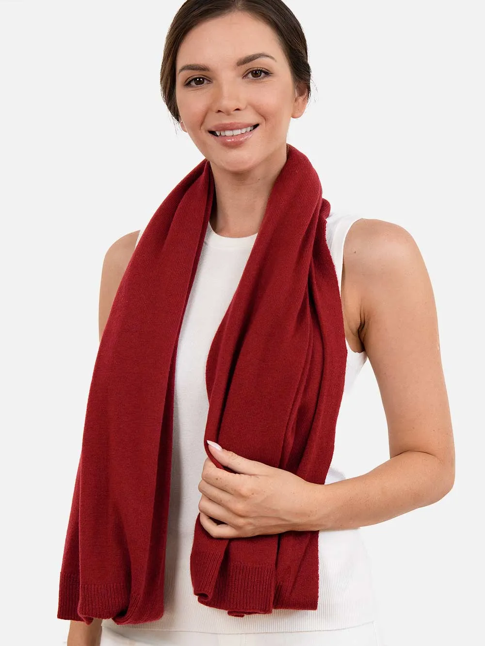 Wine Red Wearable Cashmere Wrap