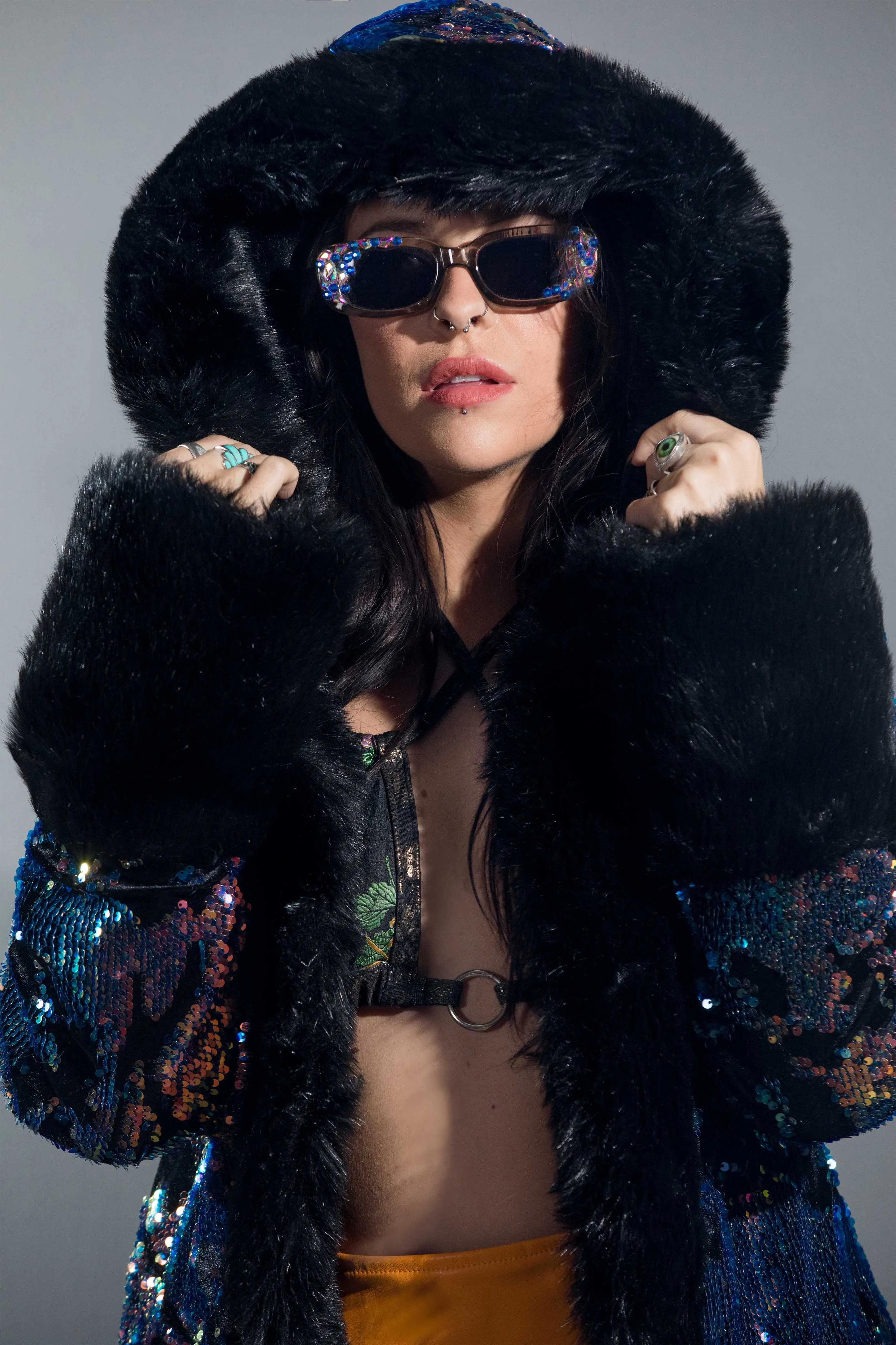 Women's Petite Playa Coat in sequin 