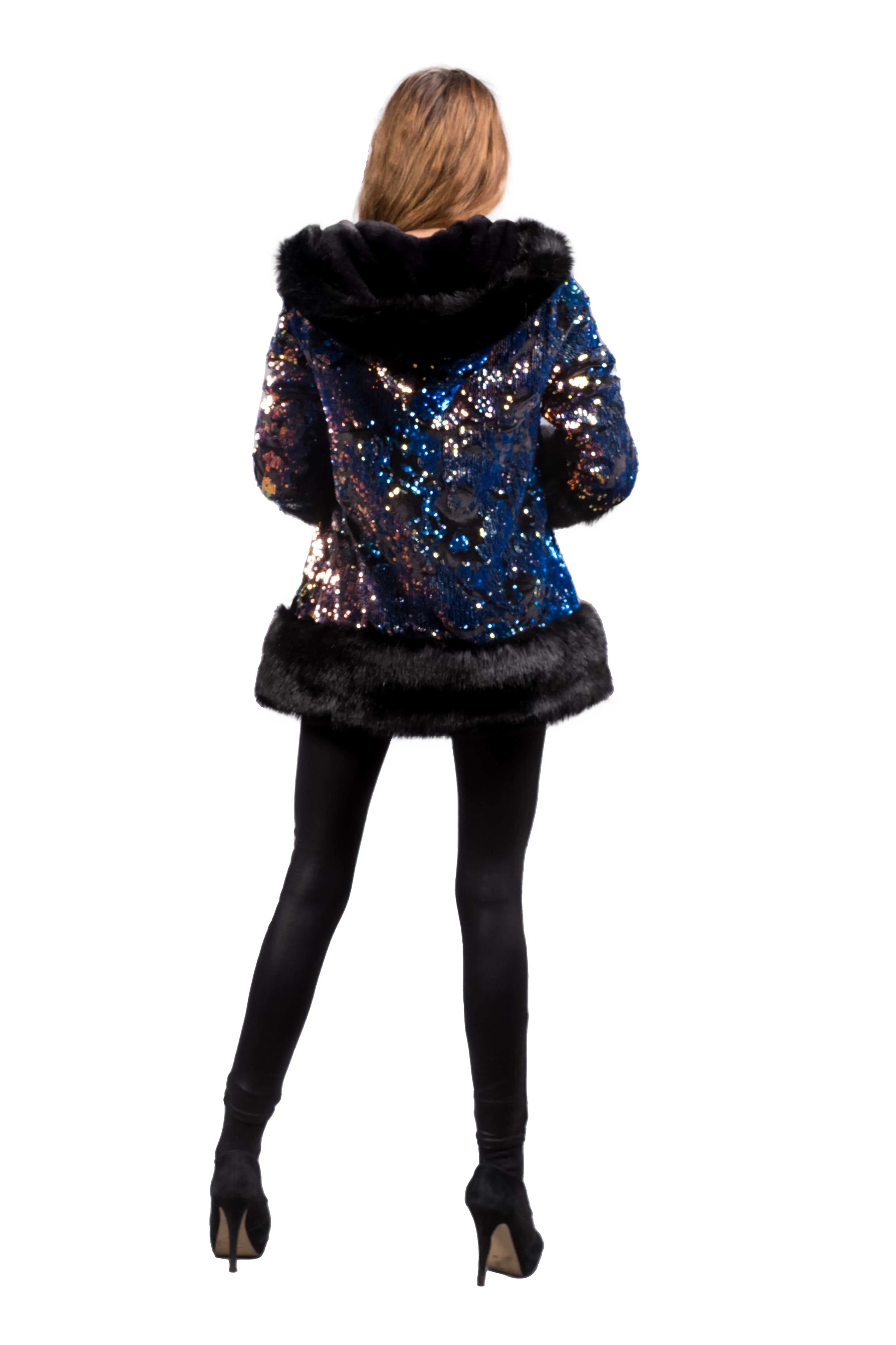 Women's Petite Playa Coat in sequin 